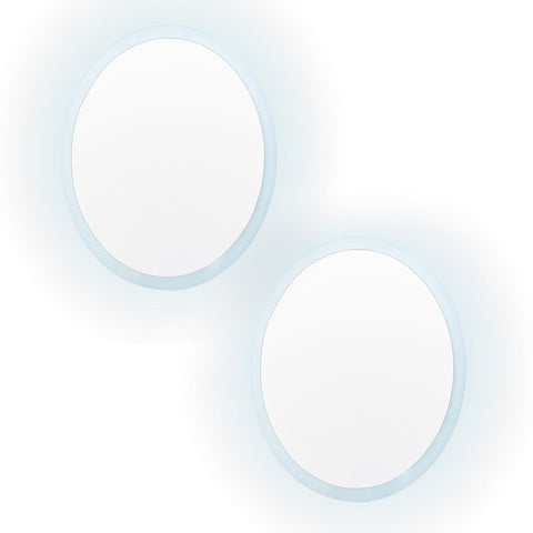 2 Set La Bella LED Wall Mirror Round Touch Anti-Fog Makeup Decor Bathroom Vanity 60cm