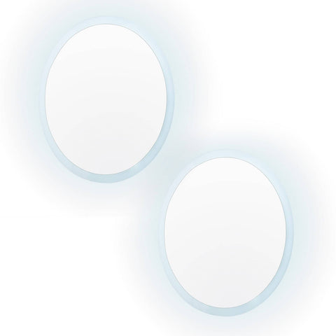 2 Set La Bella LED Wall Mirror Round Touch Anti-Fog Makeup Decor Bathroom Vanity 60cm