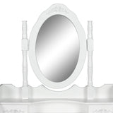 La Bella White Dressing Table ANGELLA 1 Mirror 4 Drawers Makeup & Stool