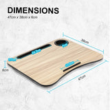 Kandaka Yellow Cedar Lap Desk Laptop Tablet Stand Cushioned Lapdesk Cup Holder