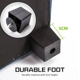 La Bella 102cm Navy Grey Storage Ottoman Stool Fabric