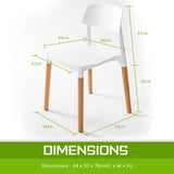 La Bella 2 Set White Retro Belloch Stackable Dining Cafe Chair
