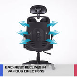 Korean Black Office Chair Ergonomic SUPERB