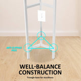 La Bella 2 Set 95cm White Plant Stand Planter Shelf Rack 1 Tier Steel