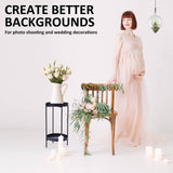 La Bella 50cm Black Plant Stand Planter Shelf Rack 2 Tier Steel