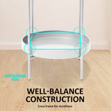 La Bella 2 Set 50cm White Plant Stand Planter Shelf Rack 2 Tier Steel