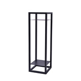 La Bella 82cm Black Plant Stand Planter Shelf Rack 2 Tier Steel