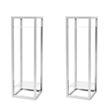 La Bella 2 Set 82cm White Plant Stand Planter Shelf Rack 2 Tier Steel