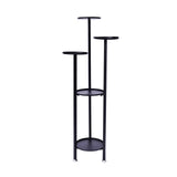La Bella 100cm Black Plant Stand Planter Shelf Rack 5 Tier Steel