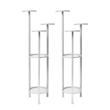 La Bella 2 Set 100cm White Plant Stand Planter Shelf Rack 5 Tier Steel