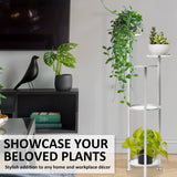 La Bella 2 Set 100cm White Plant Stand Planter Shelf Rack 5 Tier Steel