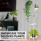 La Bella 122cm White Plant Stand Planter Shelf Rack 5 Tier Steel