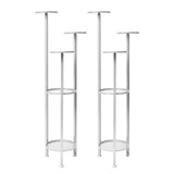 La Bella 2 Set 122cm White Plant Stand Planter Shelf Rack 5 Tier Steel