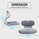 Samgong 4 Set Grey Slender Chair Posture Correction Seat Floor Lounge Stackable