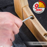 La Bella 2 Set 65cm Black Wooden Bar Stool Sophia Fabric