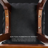 La Bella 4 Set 73cm Black Brown Wooden Bar Stool DARA Leather