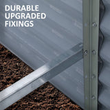 Home Ready 2 Set 240 x 80 x 45cm Grey Raised Garden Bed Galvanised Steel Planter