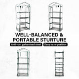 Home Ready Apex Mini Garden Greenhouse Shed PVC 4 Tier