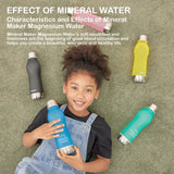 Mineral Maker MORBIDO Green Alkaline Filter Water Bottle + a Mineral Stone Pouch