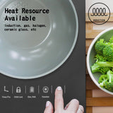 KOMAN 28cm Grey Shinewon Vinch IH Wok Wokpan Non-stick Induction Ceramic