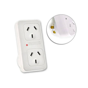 2X Sansai Double Vertical Power Adaptor