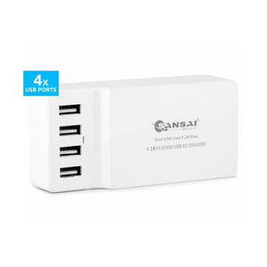 3X Sansai 4.2A 4-Ports Station A USB Charging