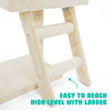 Paw Mate 100cm Beige Cat Tree Atacama Multi Level Scratcher