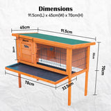 Paw Mate Rabbit Hutch Eden Free Standing Wooden Chicken Guinea Pig Cage