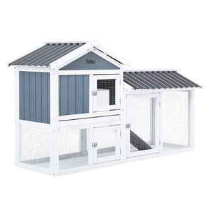 Paw Mate 148 x 44 x 84.5cm Rabbit Hutch Chicken Coop 2 Storey Pet Cage Run