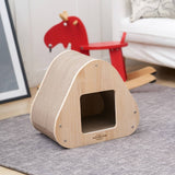 Yaomi Wood Triangle Cat Scratcher Sofa Pet Bed