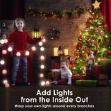 Home Ready 7Ft 210cm 1290 tips Green Snowy Christmas Tree Xmas Pine Cones  + Bauble Balls