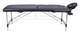 2 Fold Portable Aluminium Massage Table Massage Bed Beauty Therapy Black