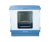 XL Portable Cat Toilet Litter Box Tray Foldable House with Handle and Scoop Blue