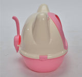 Large Hooded Cat Toilet Litter Box Tray House With Scoop Pink