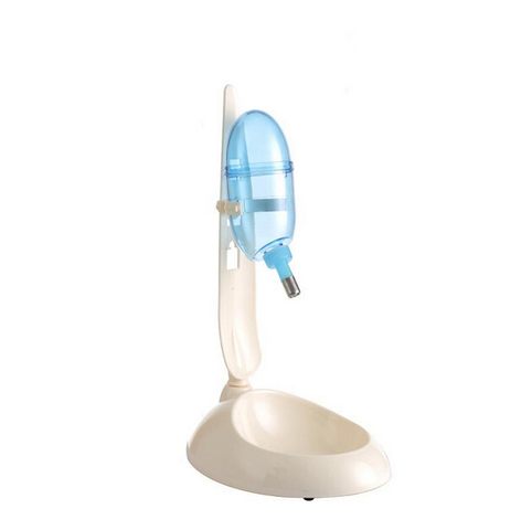 Dog Cat Guinea Pig Water Food Feeder Rabbit Bowl Dispenser Bottle-Blue