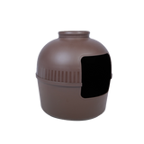 Multifunctional Cat Litter Box Pet Cat House Semi-Enclosed Brown