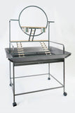 Large Bird Cage Parrot Playpen Gym Toy Stand With Ladder On Wheels