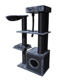 160 cm XL Multi Level Cat Scratching Post Tree Scratcher 14cm Thick Pole- Grey