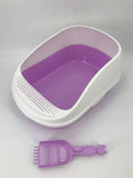 Large Portable Cat Toilet Litter Box Tray House with Scoop 5 Color