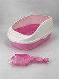 Large Portable Cat Toilet Litter Box Tray House with Scoop 5 Color