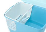 XL Portable Hooded Cat Toilet Litter Box Tray House with Handle and Scoop Blue