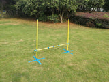 Portable Dog Puppy Training Practice Jump Bar Poles Agility Post