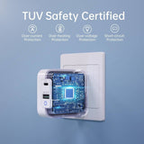 CHOETECH PD8002 65W 2-Port PD GaN Tech USB-C Foldable Fast Charging Adapter