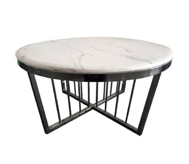Serena Coffee Table - Marble - 95cm Black