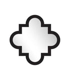 Quatrefoil Style Mirror -  Black  100cm x 100cm
