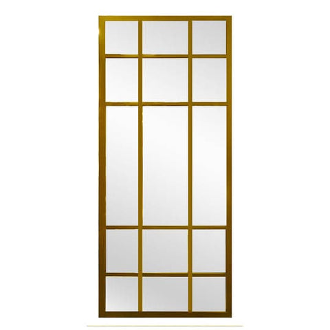 Window Style Mirror Full Length -  Gold 80 CM x 180 CM
