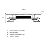 Alexa - Silver TV Unit