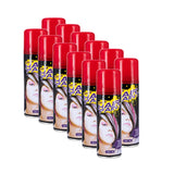 Party Central 12PCE Hair Spray Vibrant Red Long Lasting Non-Sticky 125ml