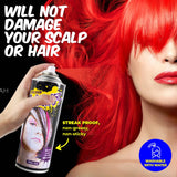 Party Central 12PCE Hair Spray Vibrant Red Long Lasting Non-Sticky 125ml