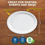 Home Master 48PCE Party Platters Oval Plastic Lightweight Durable 43cm